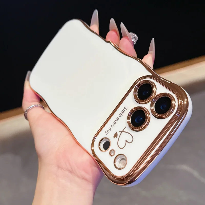 8– Side Love Electroplating Case For iPhone 17 Pro Max 17 Air 16 15 14 Plus 13 12 11 Pro Max 17Pro Max Cover Lens Shockproof Bumper