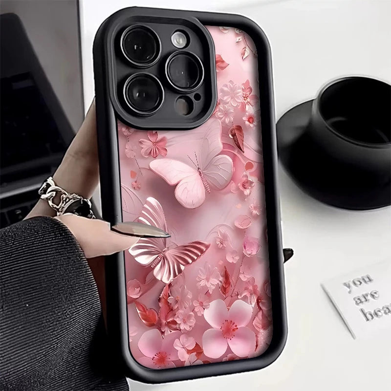 Gilded Butterfly Flower Clusters Pattern Case For Honor X9C X9A X8C X8B X8A X8 X7A X6B Magic 6 5 400 Lite 300 200 Pro Cover