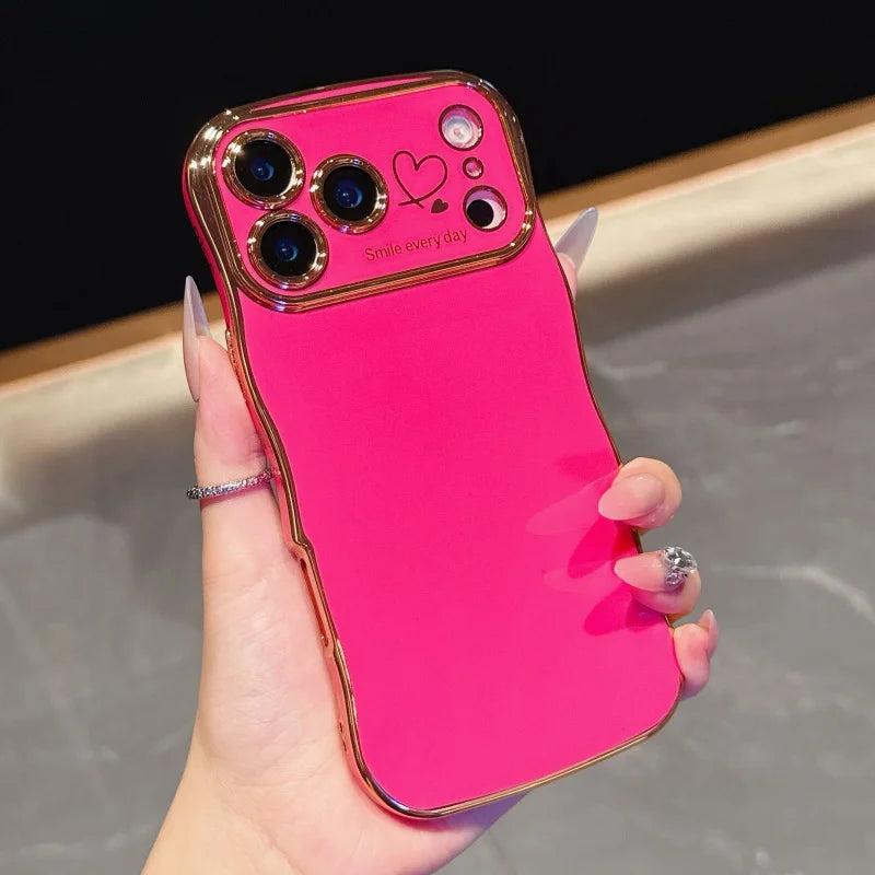 8– Side Love Electroplating Case For iPhone 17 Pro Max 17 Air 16 15 14 Plus 13 12 11 Pro Max 17Pro Max Cover Lens Shockproof Bumper
