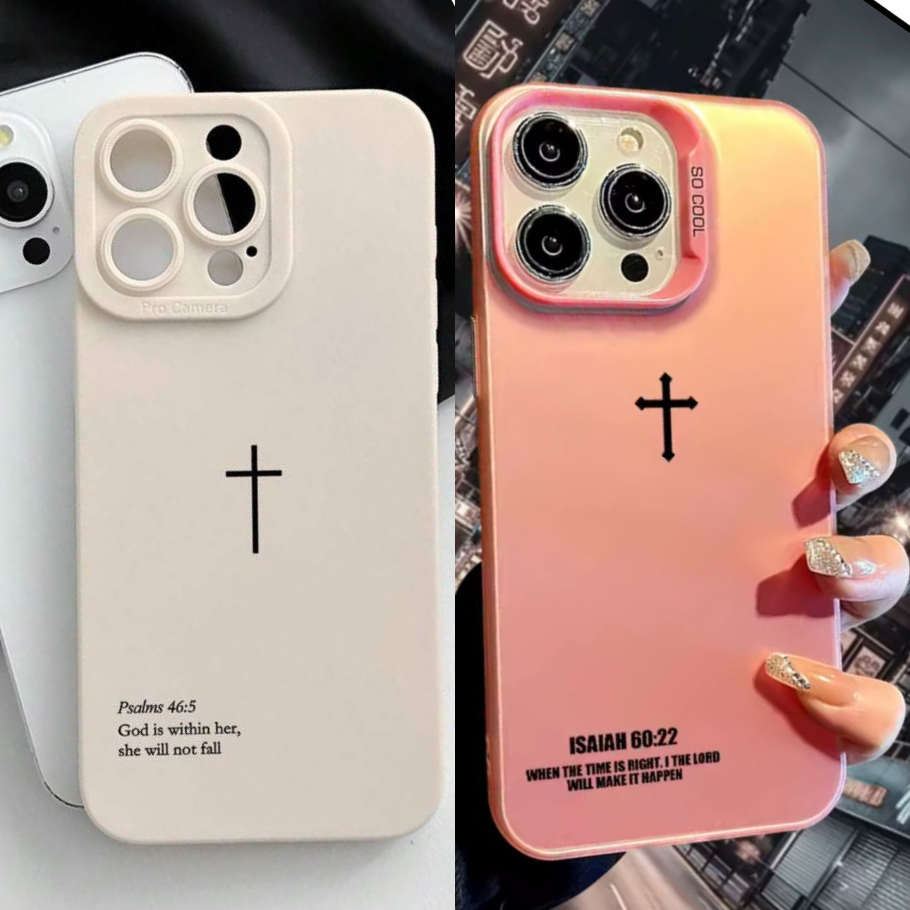 Cross Phone Case for iPhone 17 AIR 16 15 14 13 Pro 12 11 Pro Xs X XR Max Laser Hard PC+TPU Cases Back Cover-S661P2