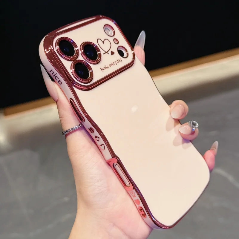 8– Side Love Electroplating Case For iPhone 17 Pro Max 17 Air 16 15 14 Plus 13 12 11 Pro Max 17Pro Max Cover Lens Shockproof Bumper