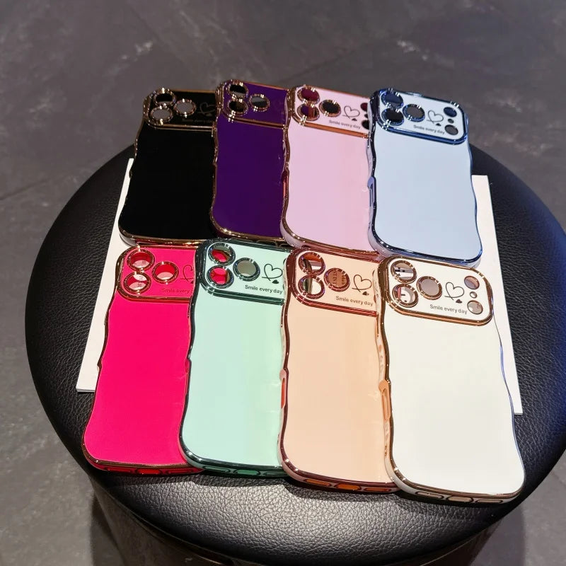 8– Side Love Electroplating Case For iPhone 17 Pro Max 17 Air 16 15 14 Plus 13 12 11 Pro Max 17Pro Max Cover Lens Shockproof Bumper