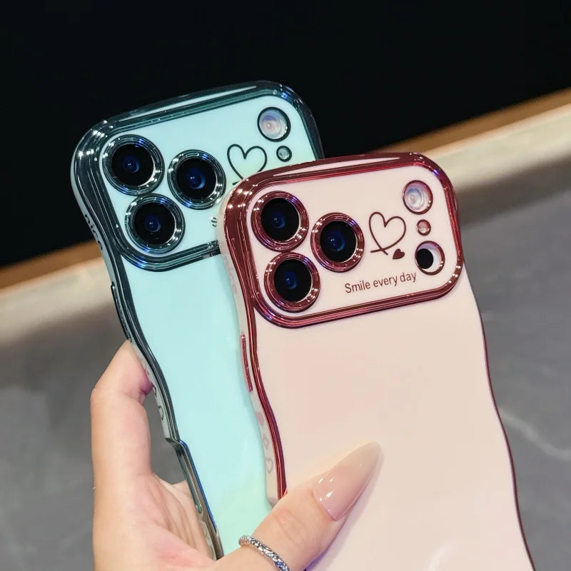 8– Side Love Electroplating Case For iPhone 17 Pro Max 17 Air 16 15 14 Plus 13 12 11 Pro Max 17Pro Max Cover Lens Shockproof Bumper