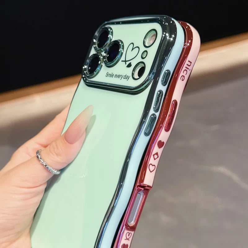 8– Side Love Electroplating Case For iPhone 17 Pro Max 17 Air 16 15 14 Plus 13 12 11 Pro Max 17Pro Max Cover Lens Shockproof Bumper