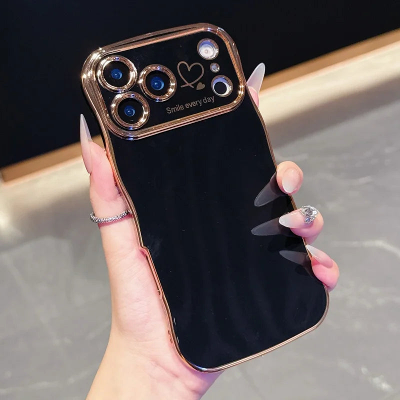 8– Side Love Electroplating Case For iPhone 17 Pro Max 17 Air 16 15 14 Plus 13 12 11 Pro Max 17Pro Max Cover Lens Shockproof Bumper