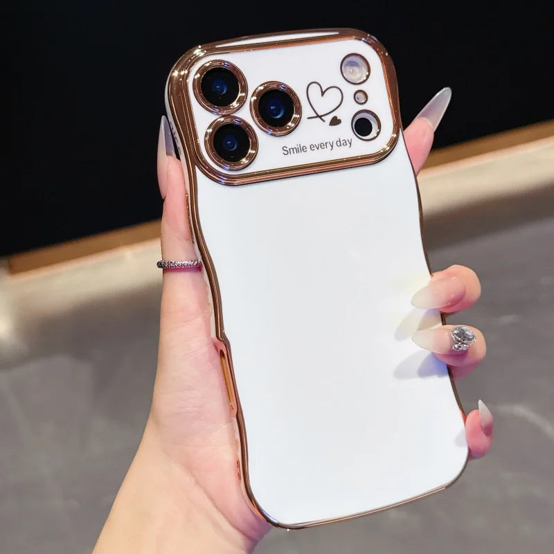 8– Side Love Electroplating Case For iPhone 17 Pro Max 17 Air 16 15 14 Plus 13 12 11 Pro Max 17Pro Max Cover Lens Shockproof Bumper