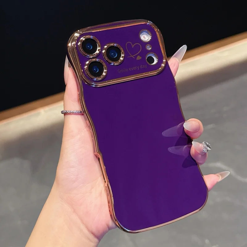 8– Side Love Electroplating Case For iPhone 17 Pro Max 17 Air 16 15 14 Plus 13 12 11 Pro Max 17Pro Max Cover Lens Shockproof Bumper