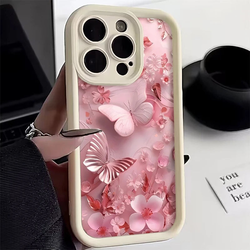 Gilded Butterfly Flower Clusters Pattern Case For Honor X9C X9A X8C X8B X8A X8 X7A X6B Magic 6 5 400 Lite 300 200 Pro Cover