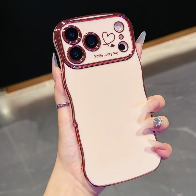 8– Side Love Electroplating Case For iPhone 17 Pro Max 17 Air 16 15 14 Plus 13 12 11 Pro Max 17Pro Max Cover Lens Shockproof Bumper