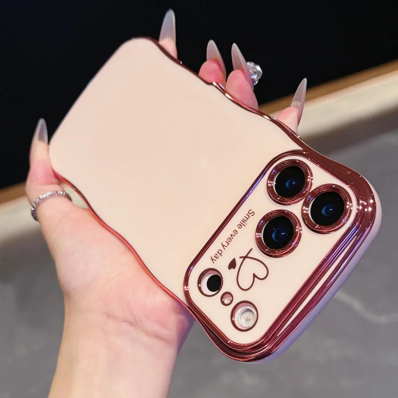 8– Side Love Electroplating Case For iPhone 17 Pro Max 17 Air 16 15 14 Plus 13 12 11 Pro Max 17Pro Max Cover Lens Shockproof Bumper