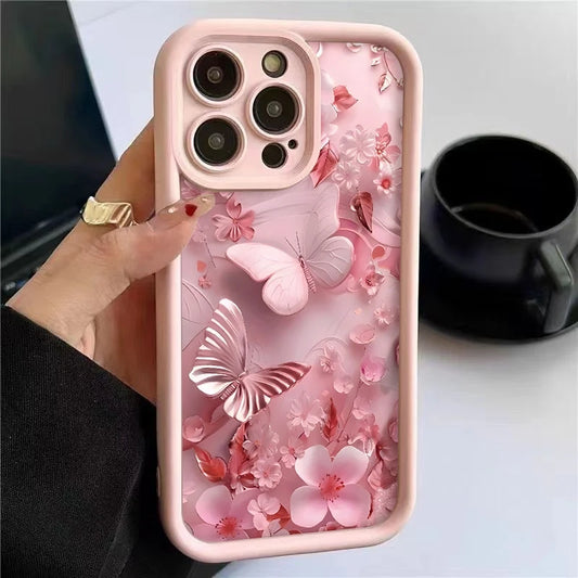 Gilded Butterfly Flower Clusters Pattern Case For Honor X9C X9A X8C X8B X8A X8 X7A X6B Magic 6 5 400 Lite 300 200 Pro Cover